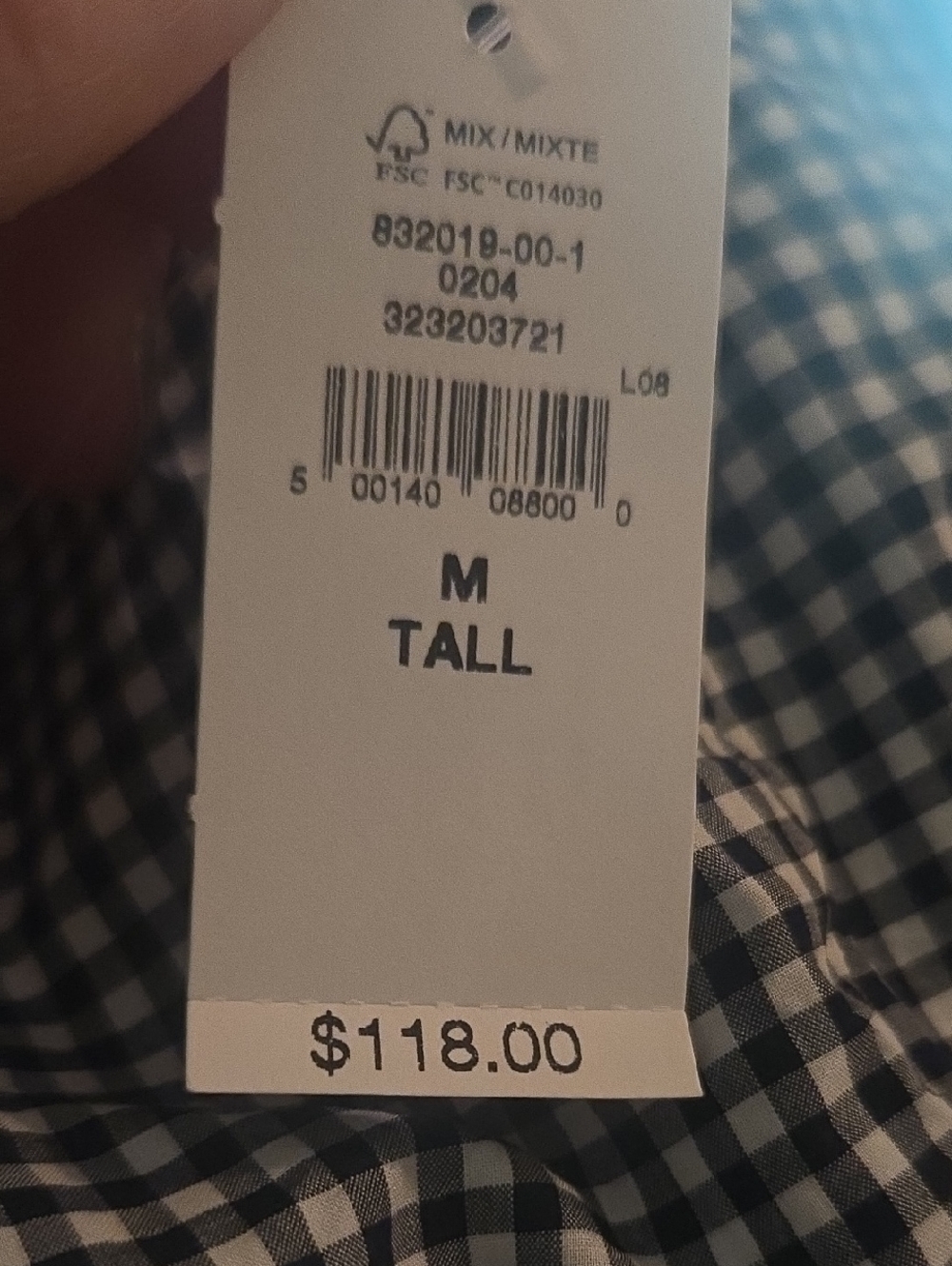 Gap Poplin Gingham Bubble Midi Dress Navy Blue Gingham - Picture 5 of 5